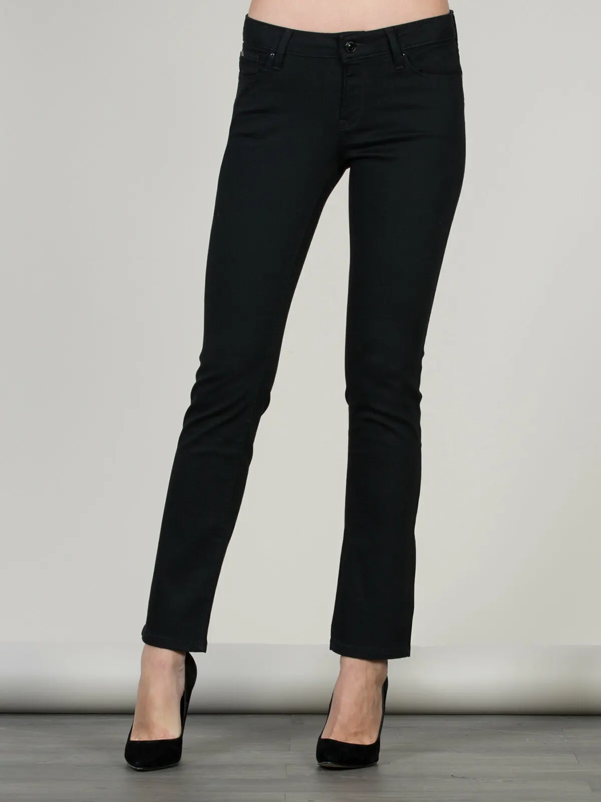 Женские облегающие джинсы Colins 703 Carla черные прямые брюки с высокой посадкой|Брюки|