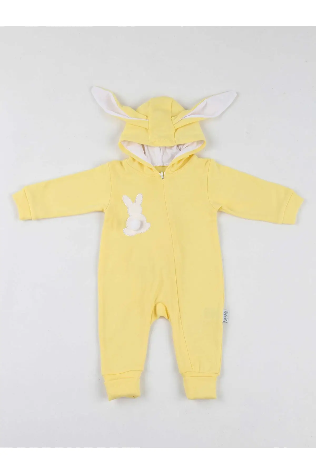 Желтый Ушастый помпоны кролики Детский комбинезон| |