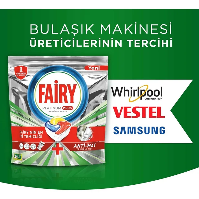 Fairy dishwasher 50 u. Platinum plus all in one tabs. - Tarraco Import  Export