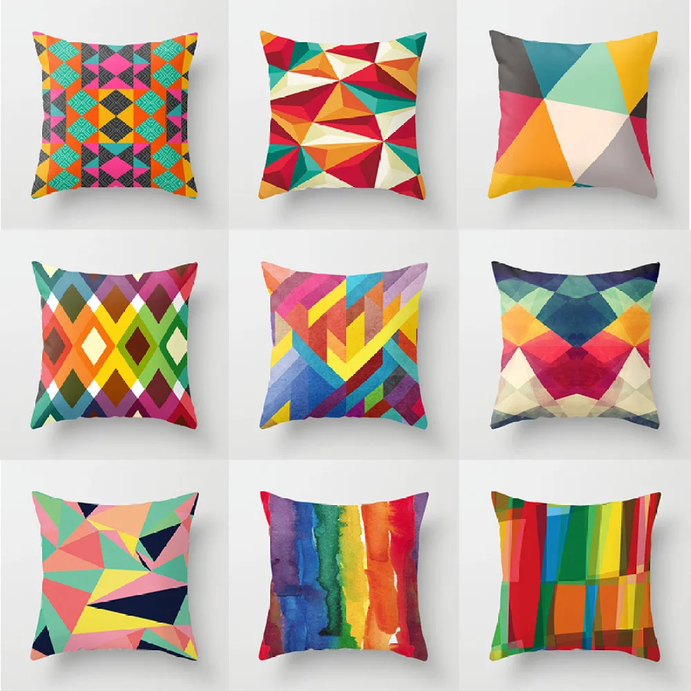 

Symphony Geometry Cushion Cover 45x45 Pillow Case For Sofa Office Home Decor Polyester Pillow Covers Decorative Pillowcase
