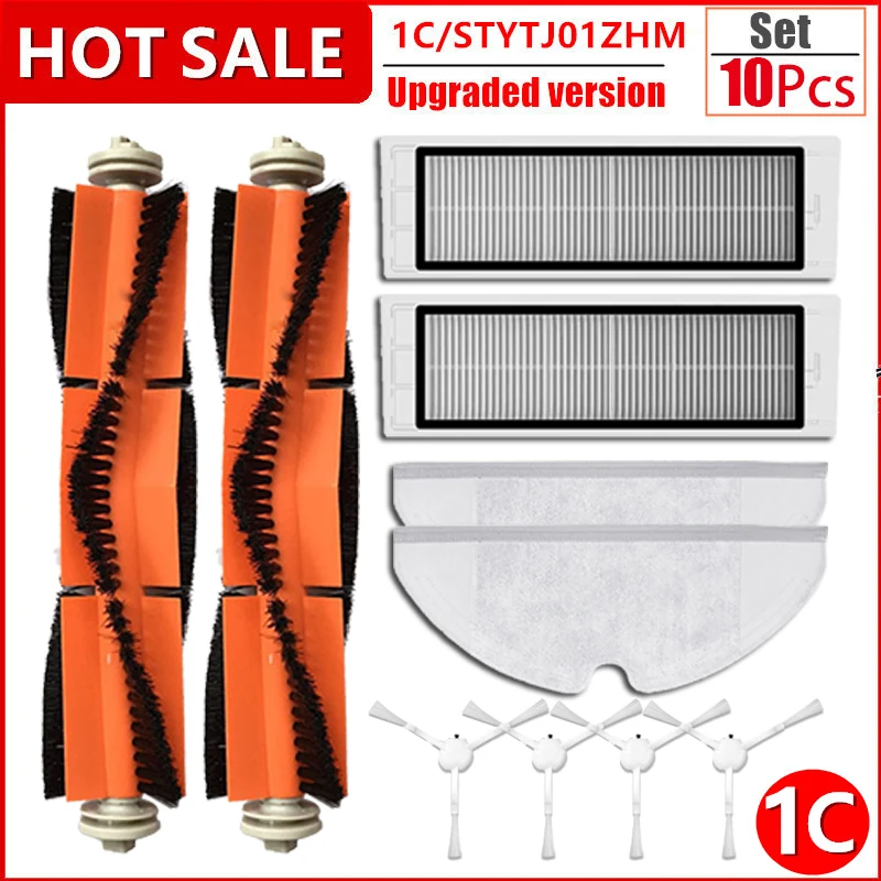 

New Main Brush Hepa Filter Side Brushes Mop Cloth for Xiaomi Mijia Vacuum 1C 1T Vacuum Cleaner STYTJ01ZHM and STYTJ02ZHM