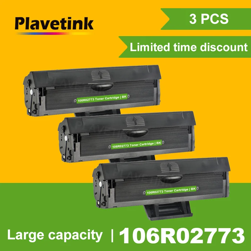 Plavetink 3pcs Compatible 106R02773 Black Toner Cartridge With Chip For Xerox Phaser 3020 WorkCentre 3025 Cartridges | Компьютеры и