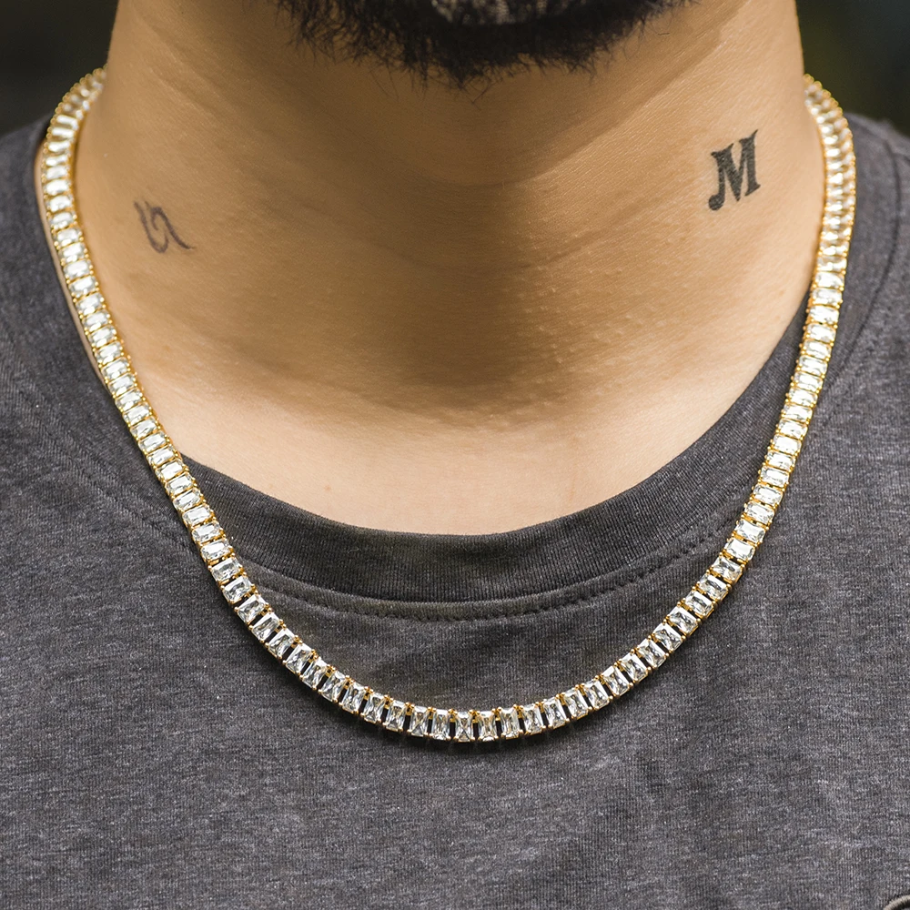 Гранитная цепочка для тенниса с цирконом AAA 5 мм|Цепочки| |