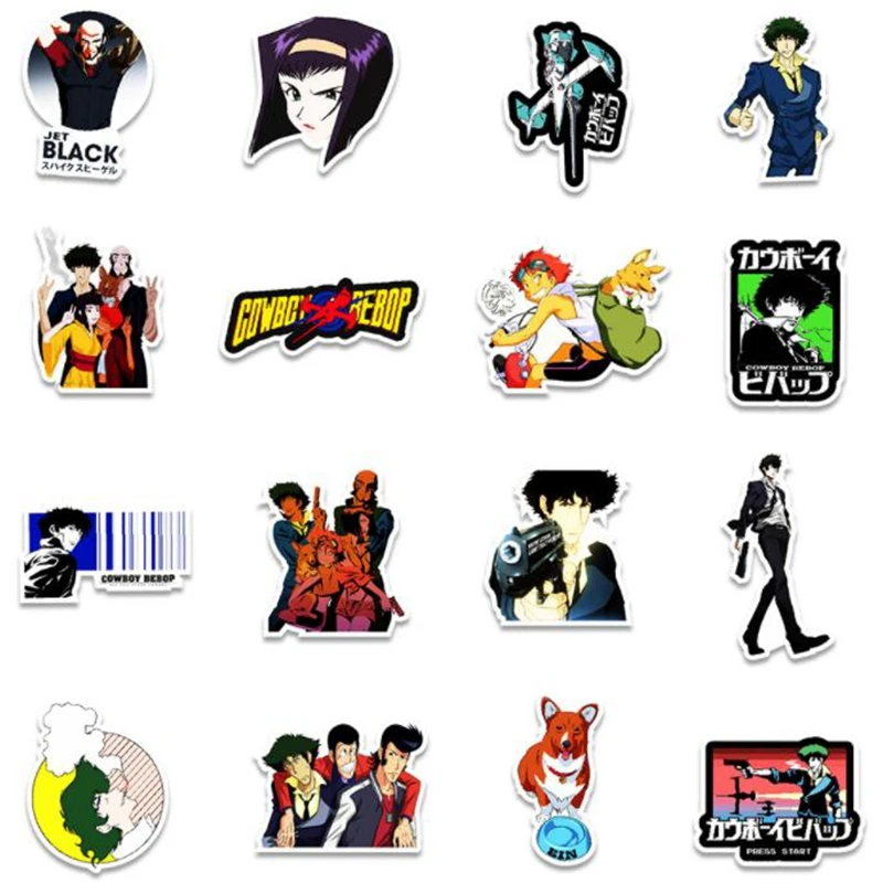 10/30/50 Pcs Japanese Anime Cowboy Bebop Cartoon Stickers For Car Laptop Luggage Motorcycle Phone Skateboard Diary | Игрушки и хобби