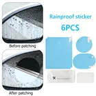 6 шт. автомобиль непромокаемые пленка для автомобиля, автомобильный Зеркало заднего вида защитный дождь доказательство Анти-туман Водонепроницаемый пленка автомобиля Стикеры аксессуары