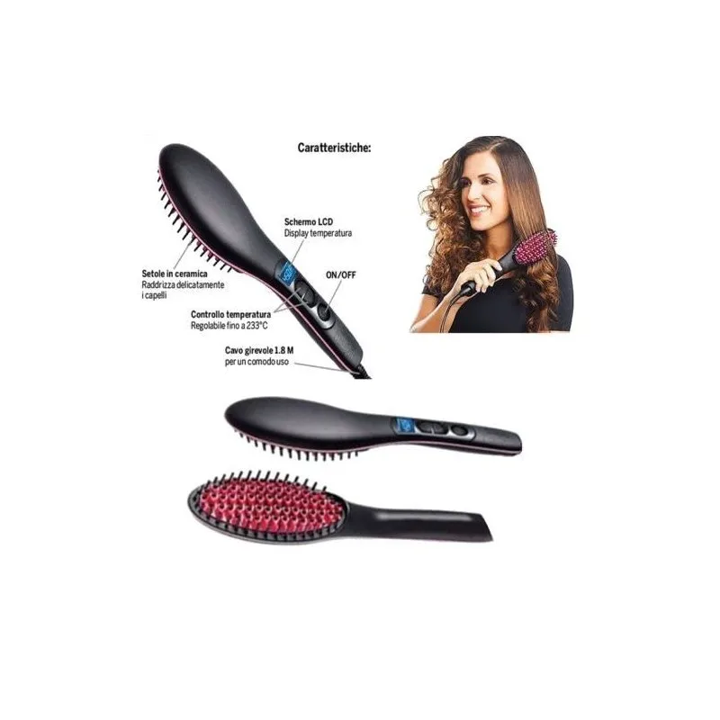 Slicker brush smooth hair straightener ceramic | Красота и здоровье
