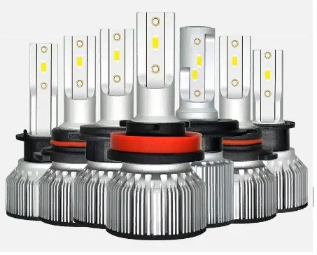 Комплект автоламп для головного света и ПТФ H1 H7 H11 6000K лампы led с охлаждением C6