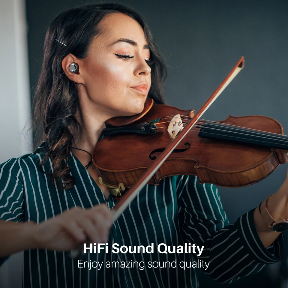 Bluetooth наушники беспроводные с шумоподавлением вызова 4 микрофонными наушниками
