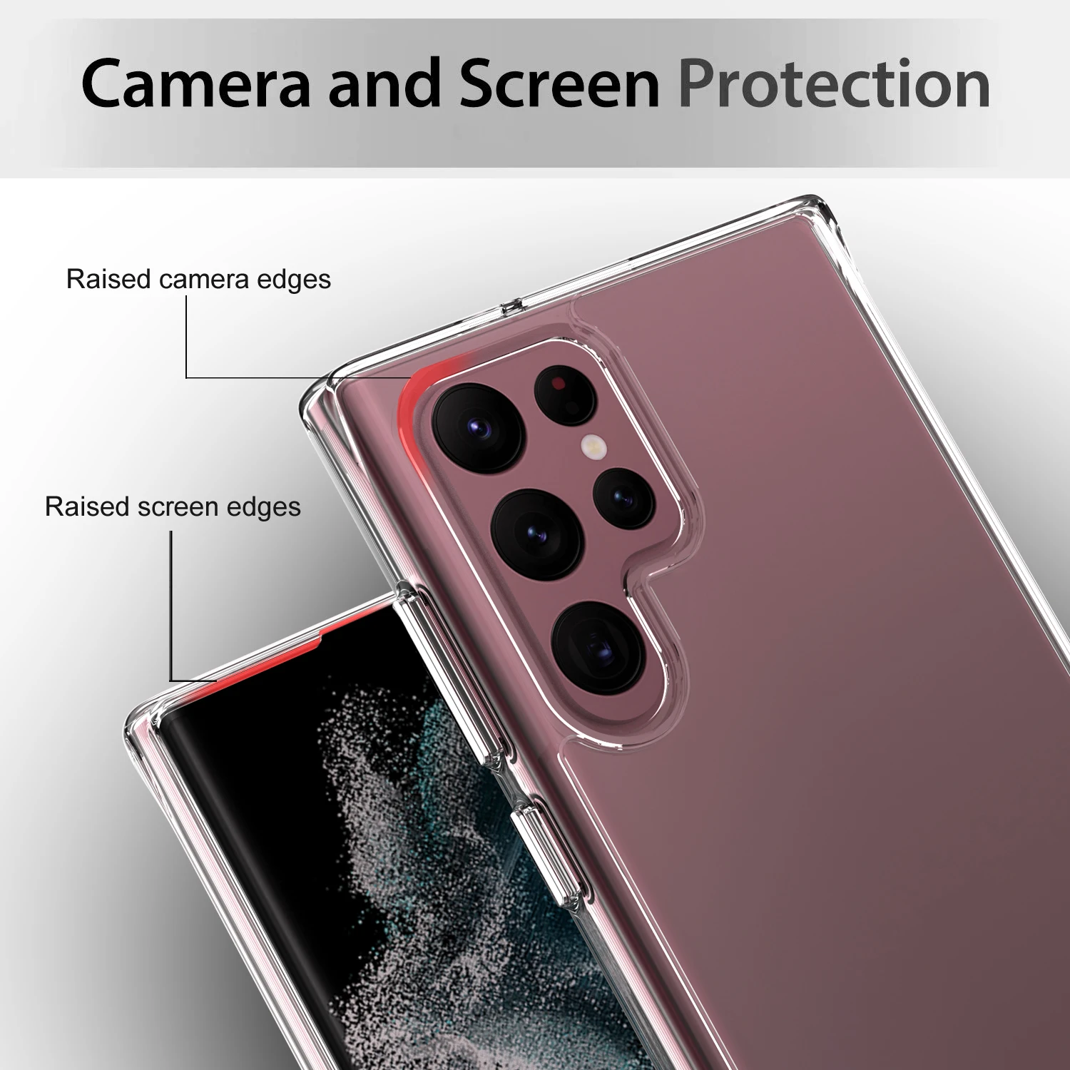TOIKO Chiron Clear Shockproof Protection Case for Samsung Galaxy S22 Ultra Back Phone Cover Hybrid PC TPU Bumper S22 Plus Shell