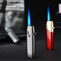 2021 new portable mini butane gas jet lighter blue flame windproof torch lighter lady cigarette cigar lighters ignition tool