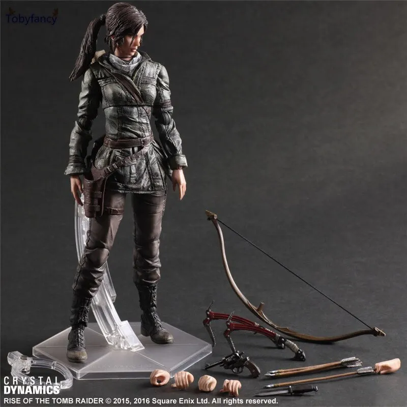 No Box Rise of The Tomb Raider фигурки для игры в искусство Лара Крофт BJD коллекционные игрушки 25 см - Цвет: No Box