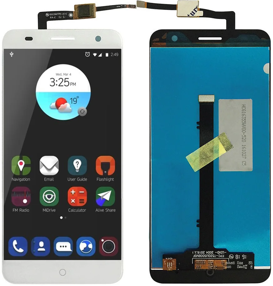 Дисплей для ZTE Blade V7 в сборе с тачскрином белый |