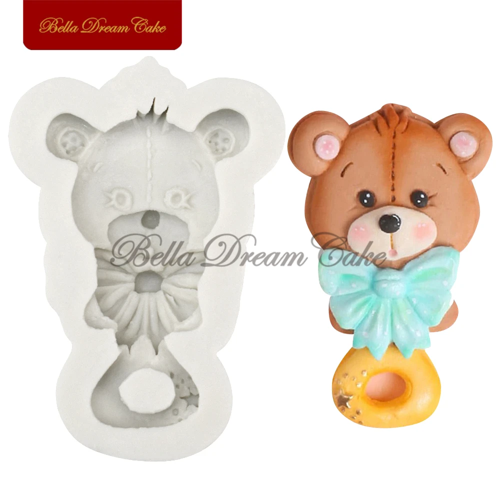 

Baby Bear Design Silicone Mold Chocolate Fondant Gumpaste Mould Handmade Sugarcraft Clay Moulds Cake Decorating Tools Bakeware