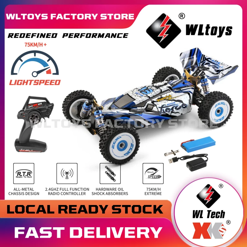 Гоночный автомобиль WLtoys 124017 124019 2 4G 75 км/ч полноприводный бесщеточный