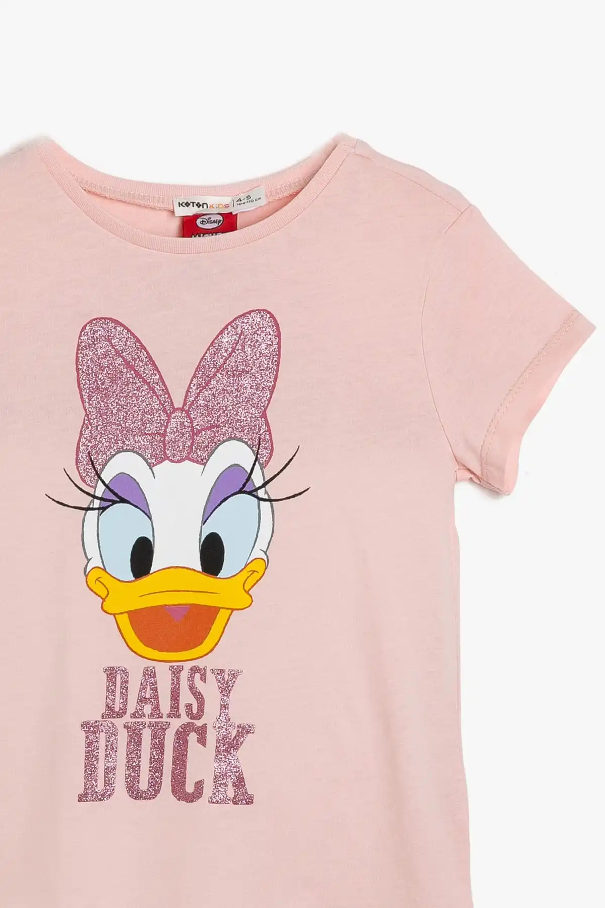 Koton Kids Pink Female Child Daisy Duck Printed T-Shirt | Женская одежда