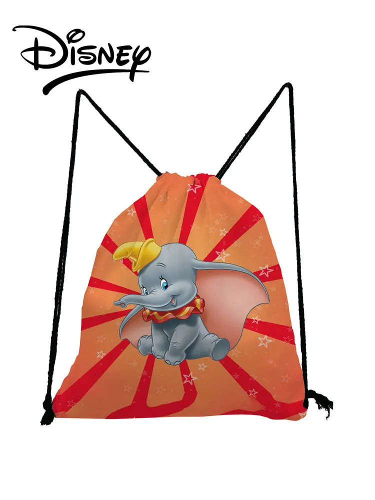 Милый рюкзак Disney Дамбо Портативная сумка для хранения мультяшный слон на шнурке