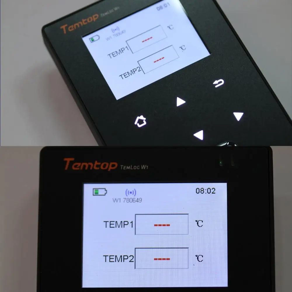 Temtop TEMLOG W1 WiFi интеллектуальные двойные датчики температуры регистратор данных