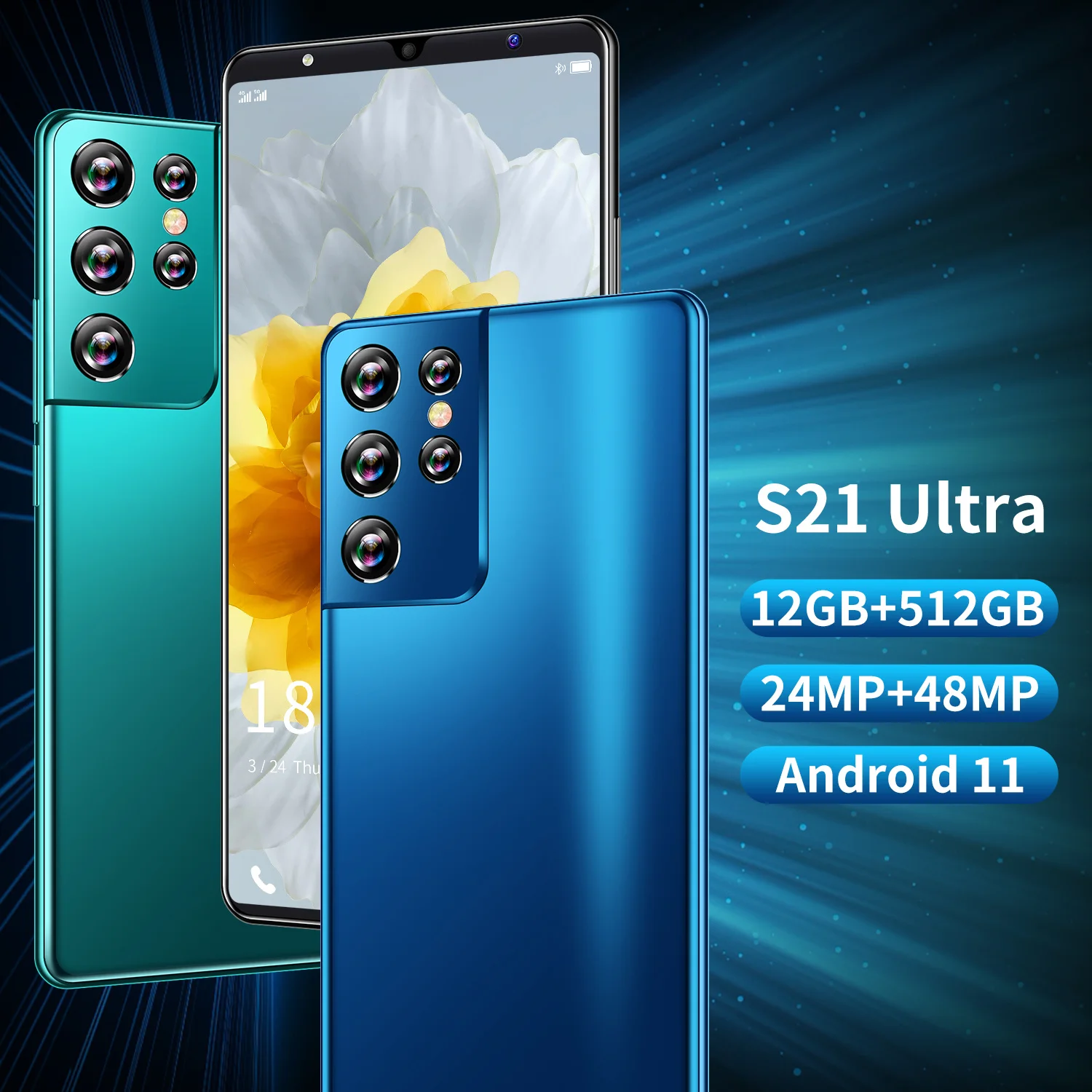 

S21 12 + 512GB Android 11 - 5G 6,1 11 Core 24 + 48 5000 /, MT6889