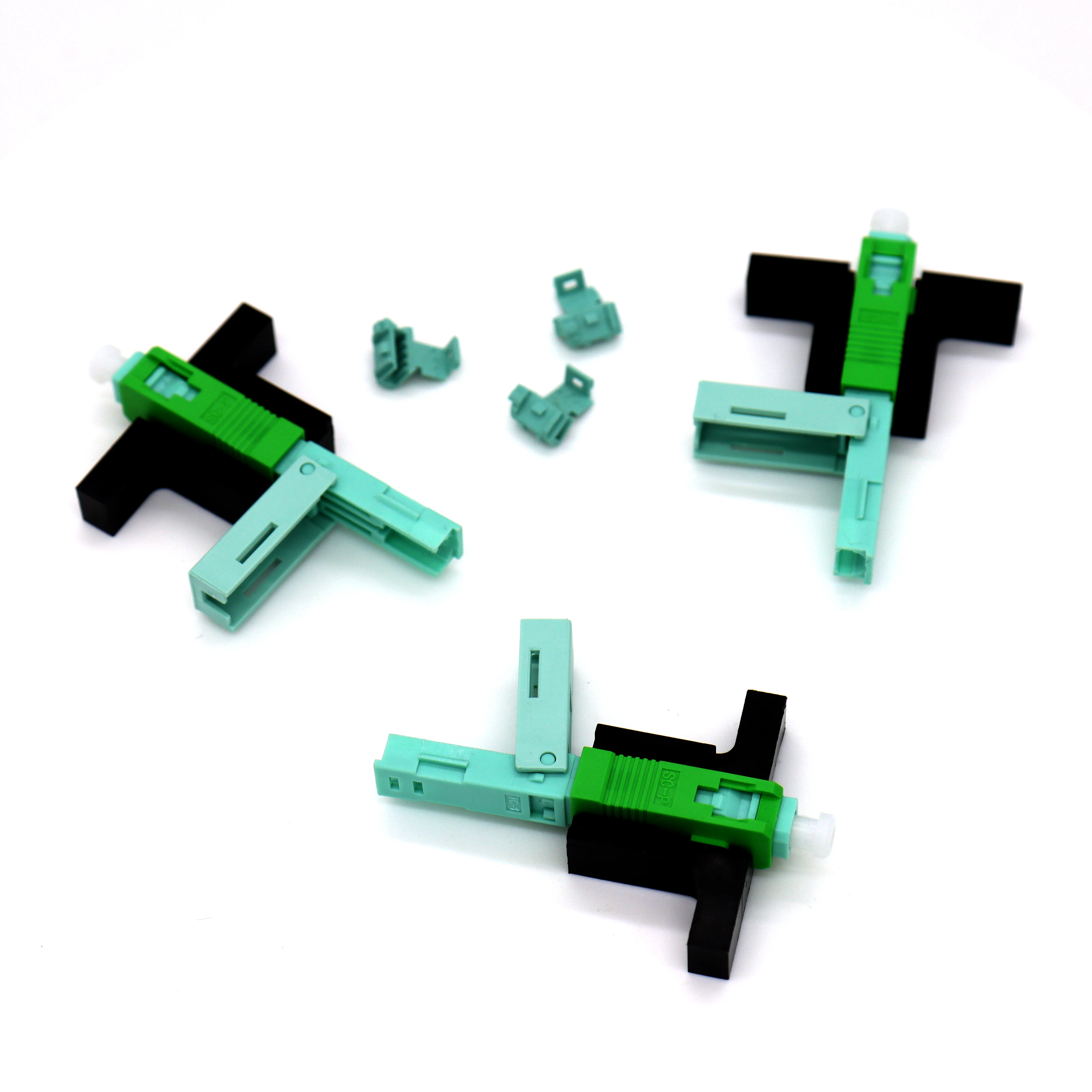 Embedded-SC APC Fiber Optic Quick Connector FTTH Single-Mode Fiber Optic Fast Connector Field Assembly Optical 53MM Connector