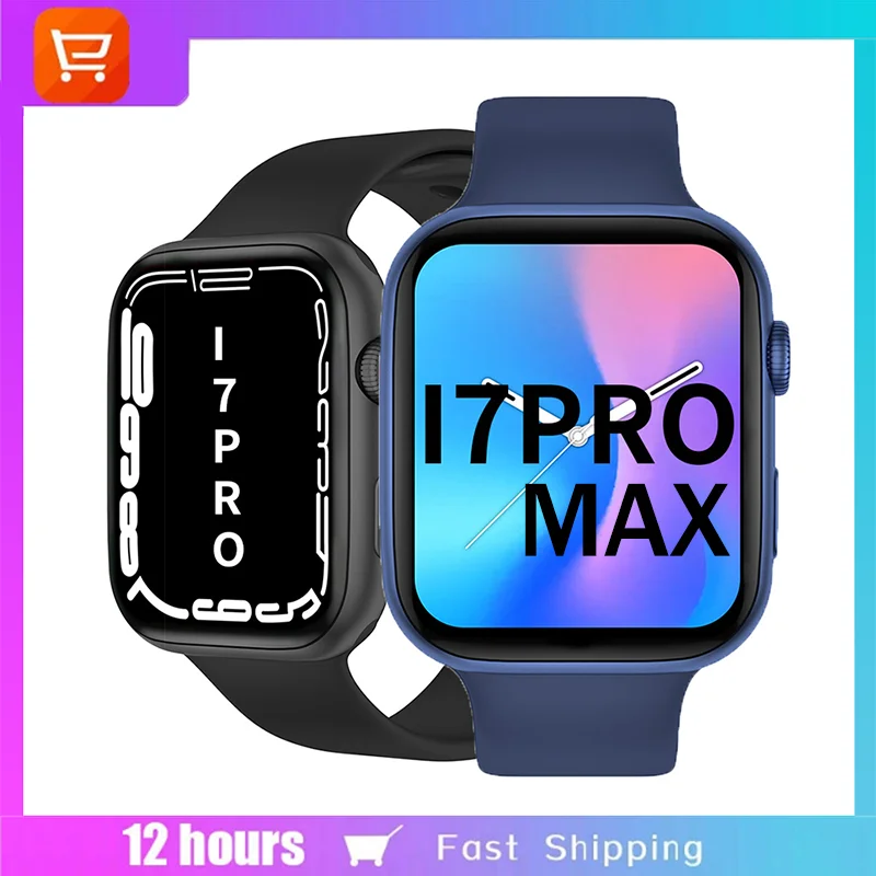

Смарт-часы i7 Pro Max 7 i7Pro Max, фитнес-трекер с поддержкой Bluetooth и пульсометром, спортивные водонепроницаемые часы IP67 1,75 дюйма