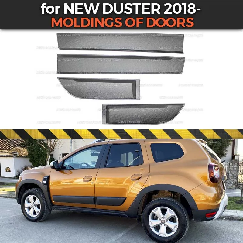 Защитные молдинги для дверей Dacia Duster 2018 / Renault 2021 1 set 4 p защитные чехлы из АБС пластика отделки автомобиля