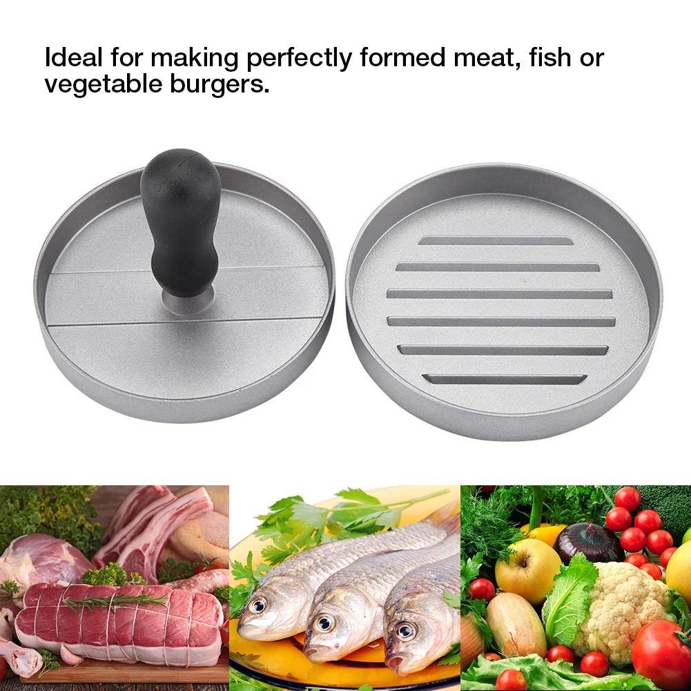 Круглый пресс для гамбургеров из пищевого алюминиевого сплава антипригарный