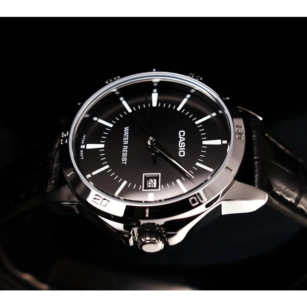 Женские кварцевые часы Casio с кожаным ремешком аналоговый оригинальный