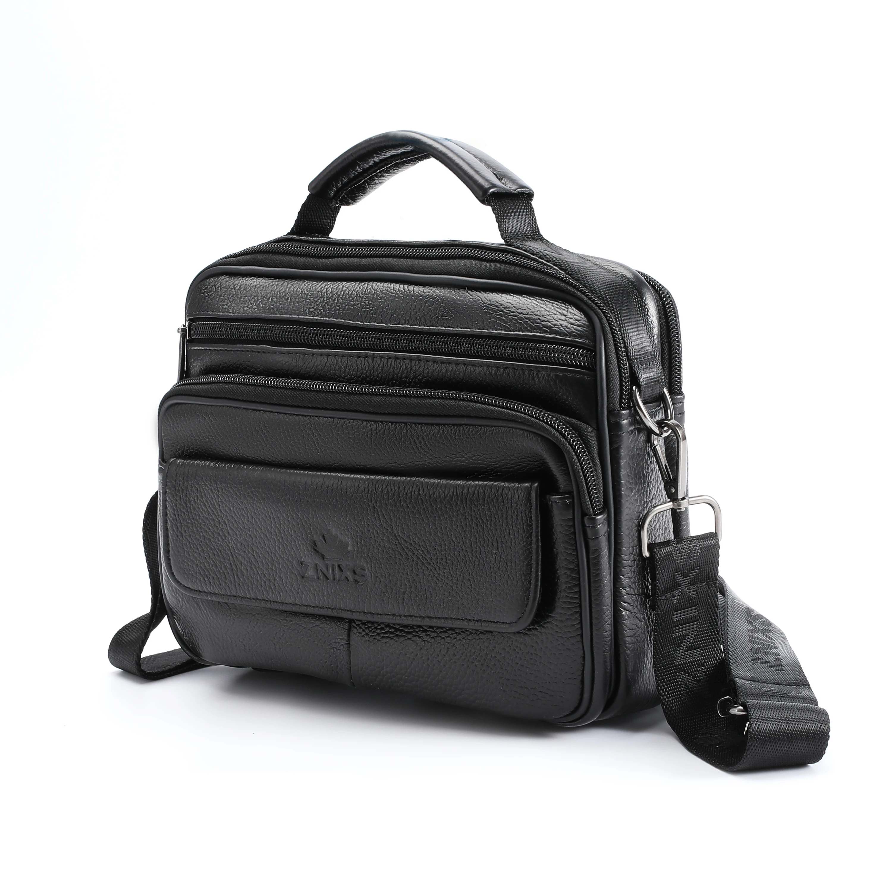 Brand 100% Genuine Leather Men's shoulder bag men's messenger bag horizontal satchel new small men's designer handbag men's bag