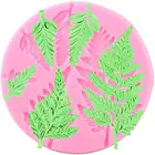 Силиконовые 3d-формочки в виде листьев папоротника для украшения тортов