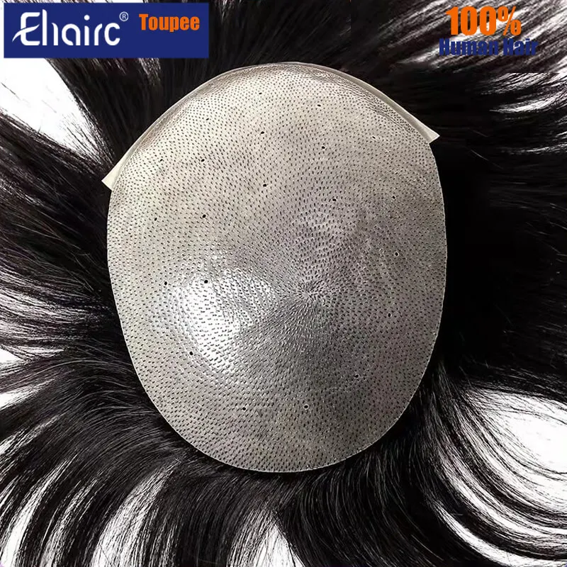 Asian Men's Wig High Quality Men Hair Toupee Wig Man Natural Black Straight Wigs For Men Top Hair Replacement System For Men