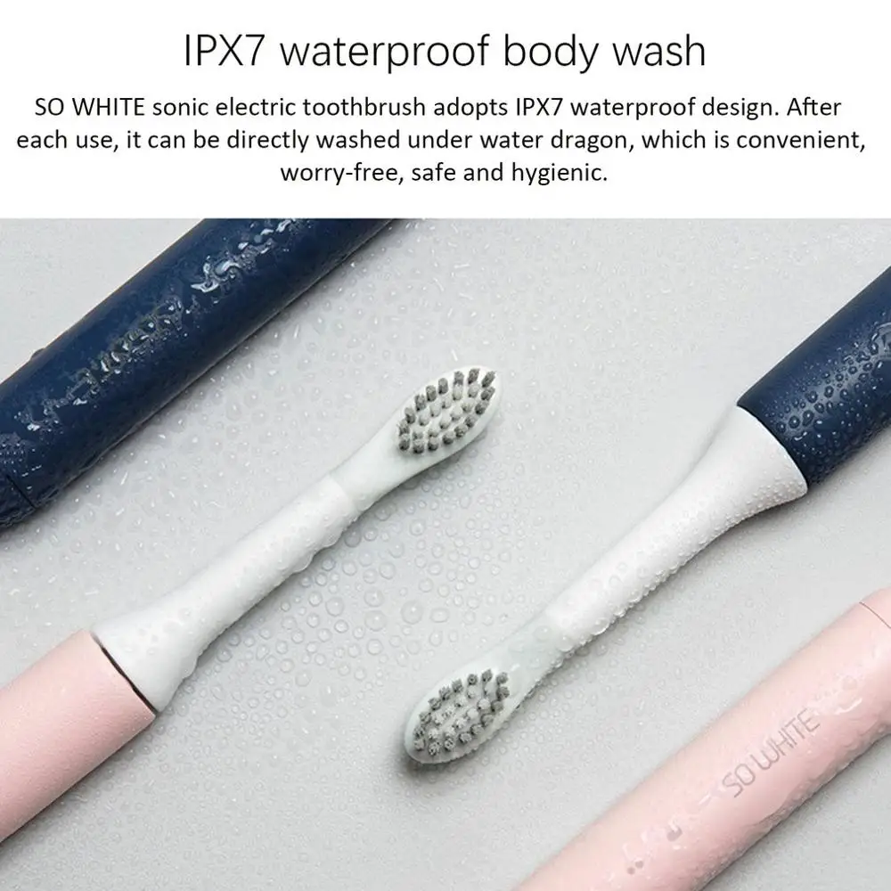 

Xiaomi Mijia SO WHITE Ultra Sonic Electric Automatic Toothbrush USB Rechargeable Waterproof Teeth Cleaning brush head