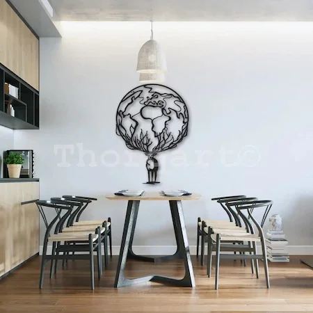 Металлическая настенная доска с изображением оленя креативная подвесная