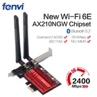 3000 Мбитс WiFi 6E Intel AX210 PCIe беспроводной сетевой адаптер двухдиапазонный 2,4G5G6 ГГц 802.11AX Bluetooth 5,2 для настольного ПК Windows 10