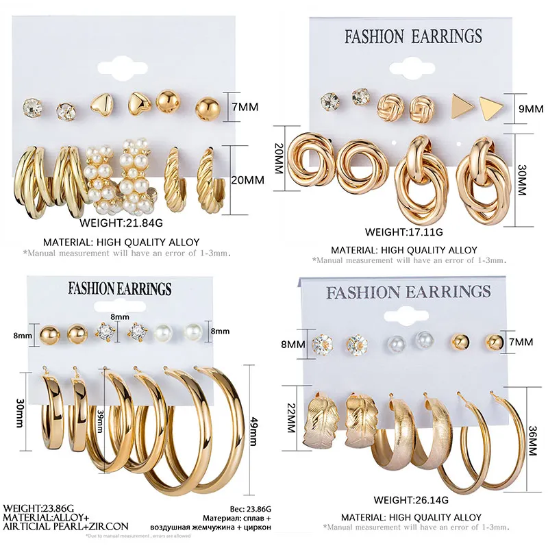 Модные Винтажные жемчужные металлические серьги-кольца VCORM в виде звеньев золота
