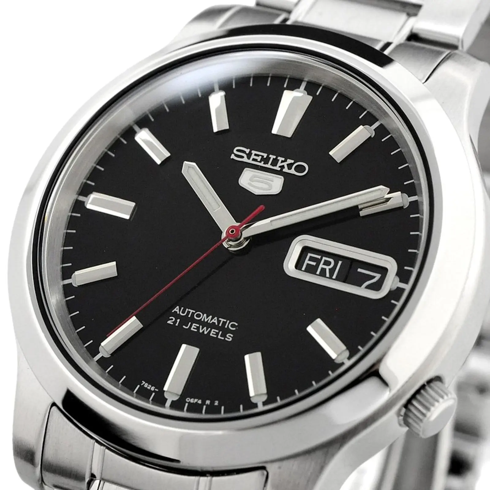 Seiko 5 Men's Automatic Watch Snk795k1 Dial Black Stainless Steel Automatic  Men's Watch Black Dial Stainless Steel Bracelet - Mechanical Wristwatches -  AliExpress