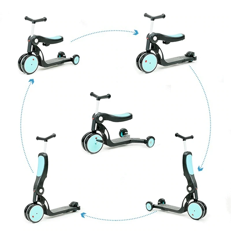 самокат детей Многофункциональный велосипед баланса младенца 1-3-6 лет детский