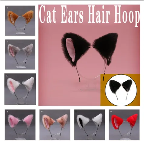 

2022 1PC Hot Sale Womens Cute Fluffy Fox Cat Ears Headband Party Supplies Cosplay Costume Props Hair Accessories For Girls