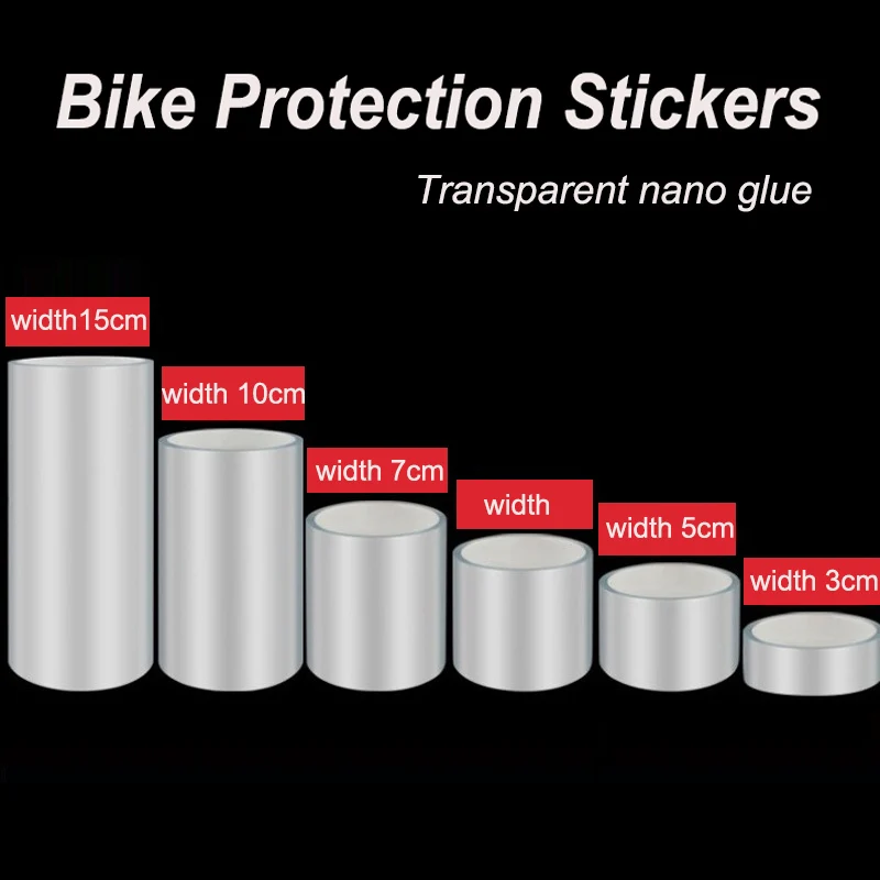 투명 자전거 스티커 테이프 3M 5M 10M 자전거 프레임 수호자 사이클링 테이프 필름 보이지 않는 스크래치 방지 승마 장식