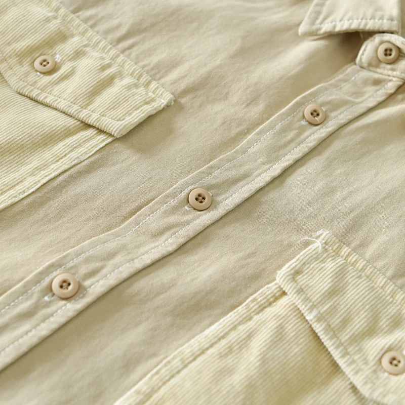 New Autumn shirt men long sleeve solid 100% cotton white shirt high quality Multiple pockets man clothing camisas masculin 1212