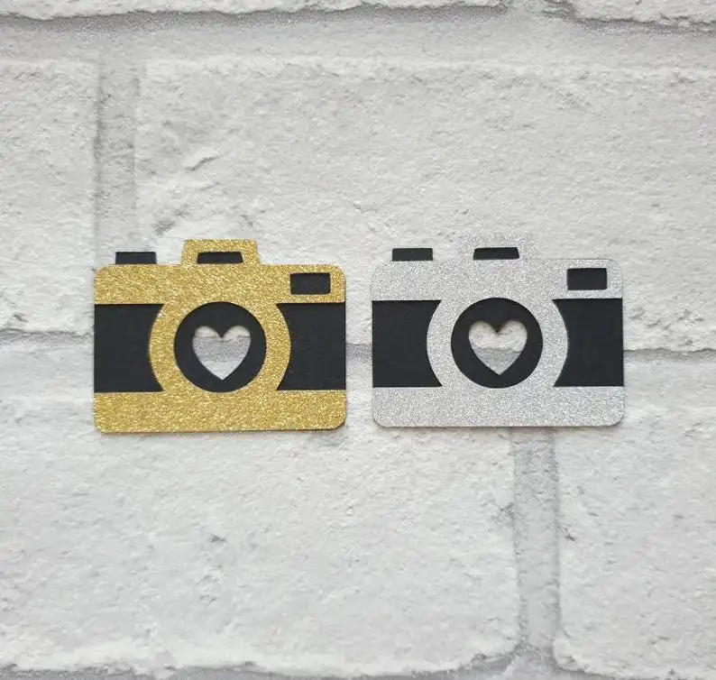 12 шт блестки Камера капкейка фон для фотосъемки тема вечерние цифровых