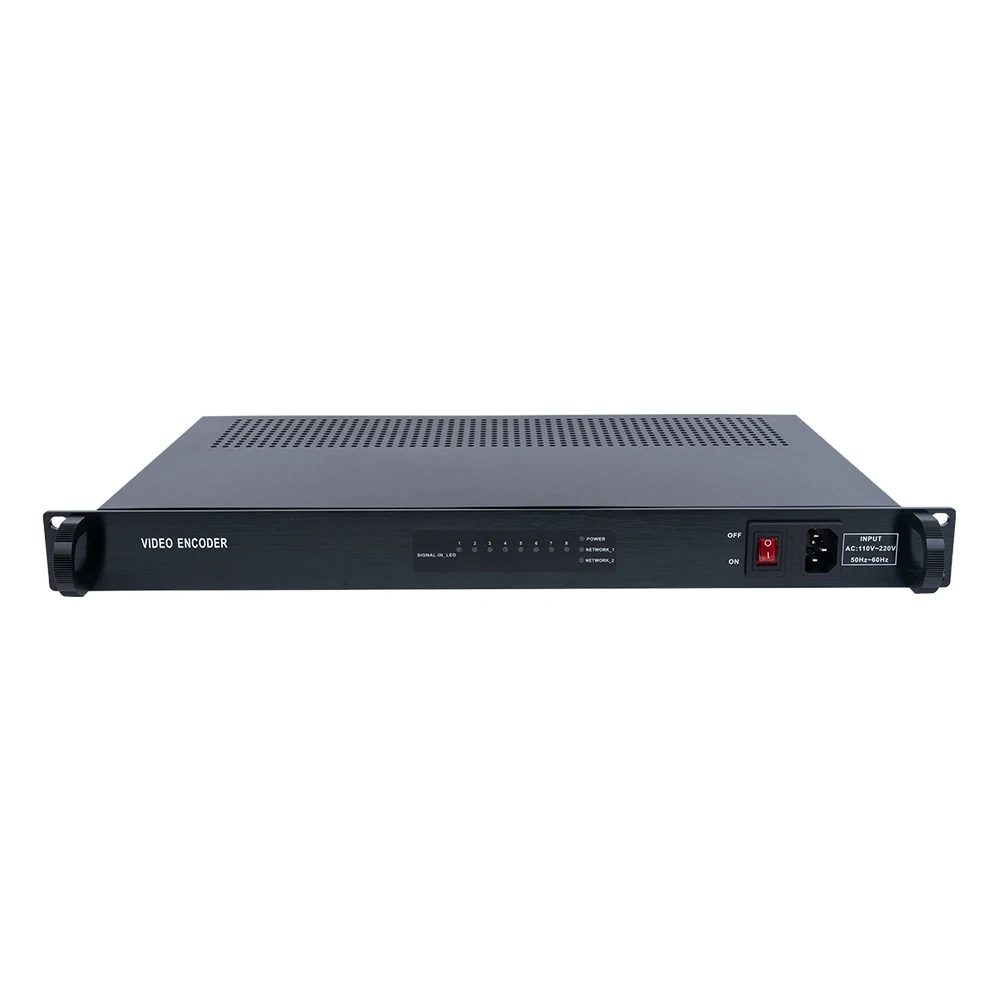 Видеокодер HWCODEC 1U H.264 H.265 16 каналов HDMI выход 1080P IPTV совместимый с ONVIF RTSP RTMP RTMPS SRT HTTP