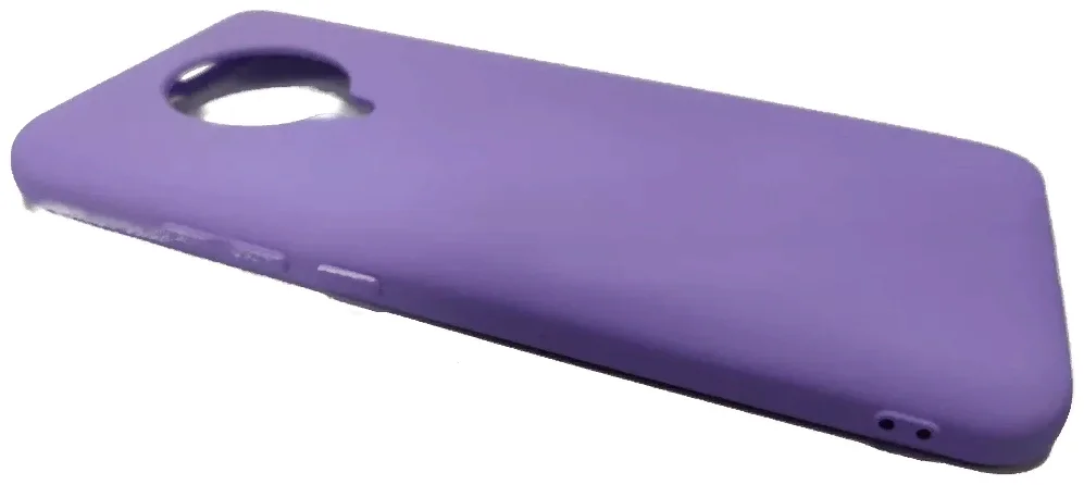 Силиконовый чехол для Xiaomi Redmi k30pro/Poco F2 Pro фиолетовый с мягкой внутренней бахрамой -