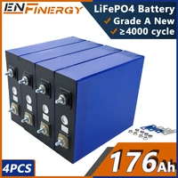 4pcs 3 2v 176ah lifepo4 batteries grade a brand new lithium iron phosphate battery pv rv ups solar power system eu us tax free