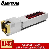 ampcom 10g sfp to rj45 ethernet copper sfp transceiver rj45 to sfp fiber optical module transceiver cat6acat7 up to 30m