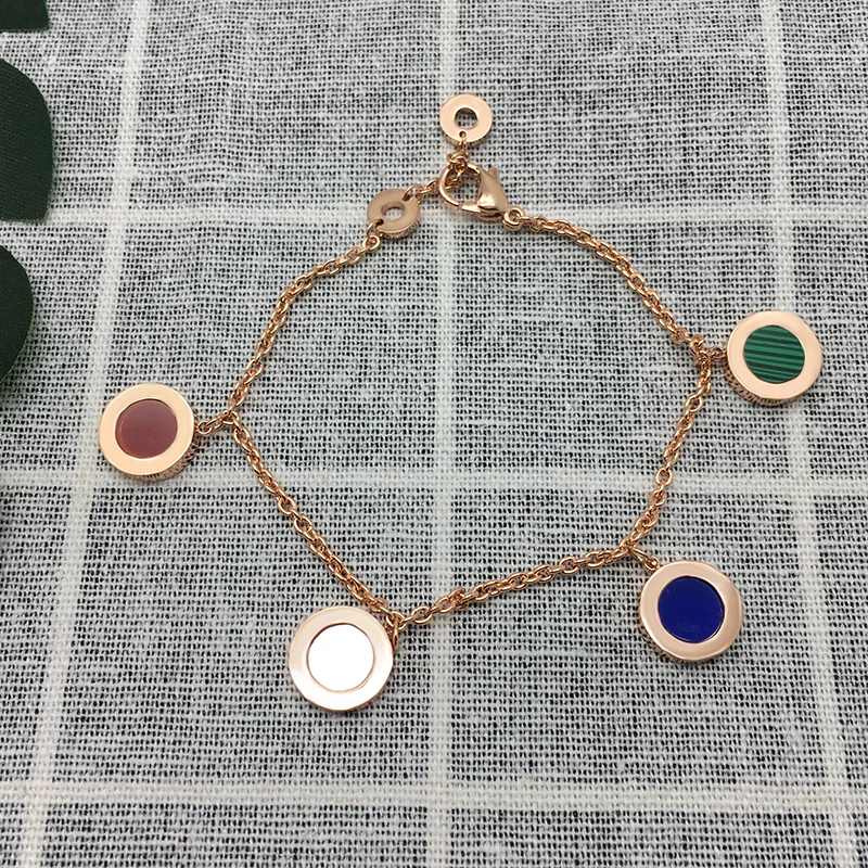 

Высококачественный Классический женский браслет, розовое золото, Белый перламутровый и черный перламутровый браслет с микро-меткой