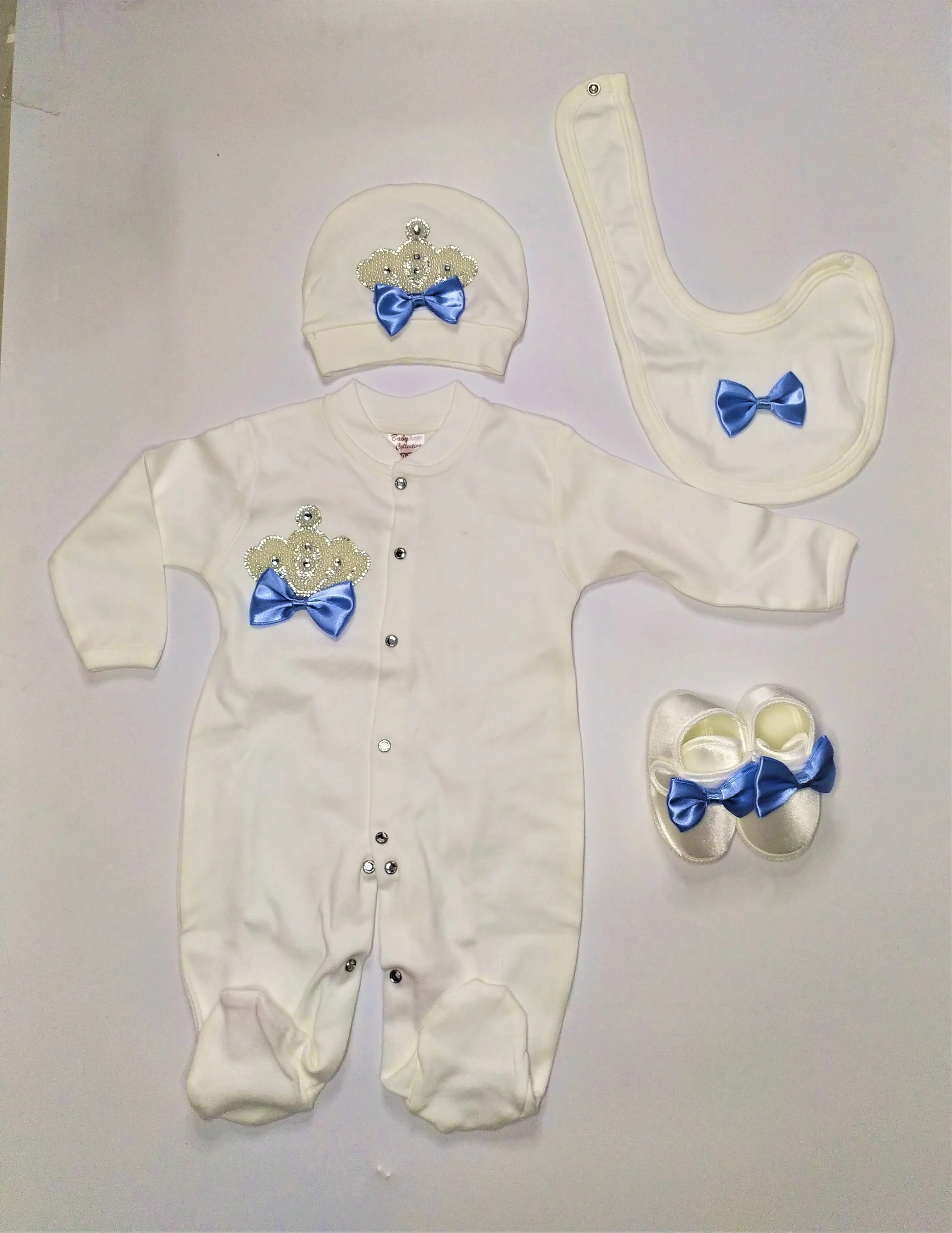Корона короля Одежда для малышей новорожденных 6 шт. Комбинезон Первые ходунки
