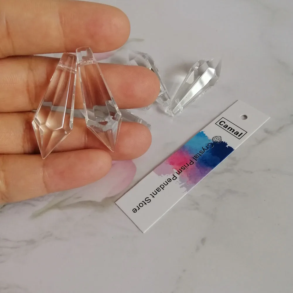 5 шт. 38 мм прозрачное стекло хрустальная Icicle Tine люстра лампа призмы остроконечная