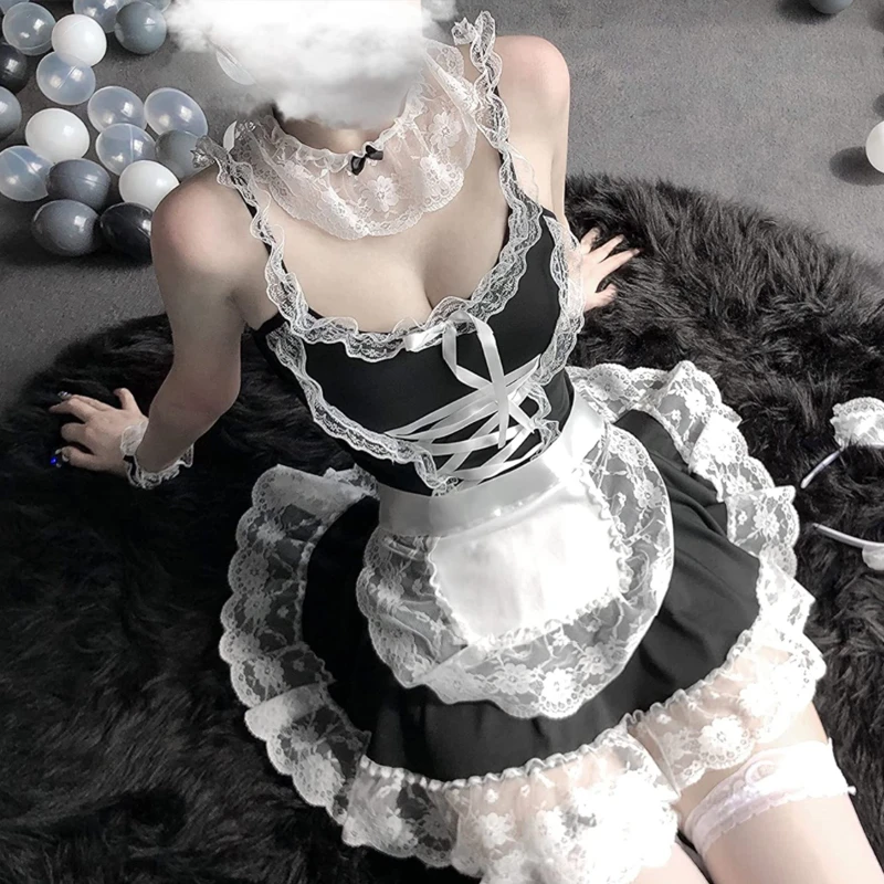 Костюм для косплея соблазнительное сексуальное платье Униформа горничной