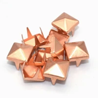 rose gold nailhead 9mm rivet pyramid iron claw studs spike making hardware purse handbag craft bag leather diy accessories