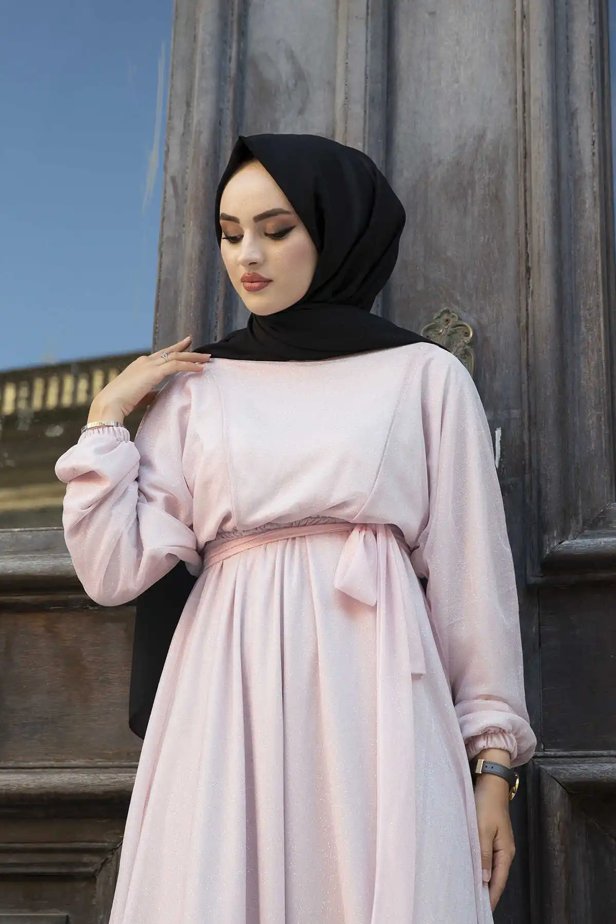 Серебристая Исламская одежда вечерняя абайя Дубай индейка мусульманская Мода